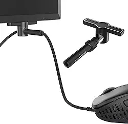 Pulsar Gaming Gears - Micro Bungee ES: Suporte para mouse com fio sem arrasto - Movimento livre na sua mesa - Tamanho super compacto - Prenda ao seu monitor - Obtenha mais espaço (pacote único)