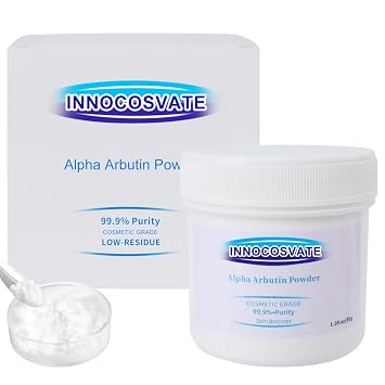 Alpha Arbutin Powder, 99.9% High Purity - Skin Brightening & Even Tone Active Ingredient for DIY Cosmetics, 30 Grams