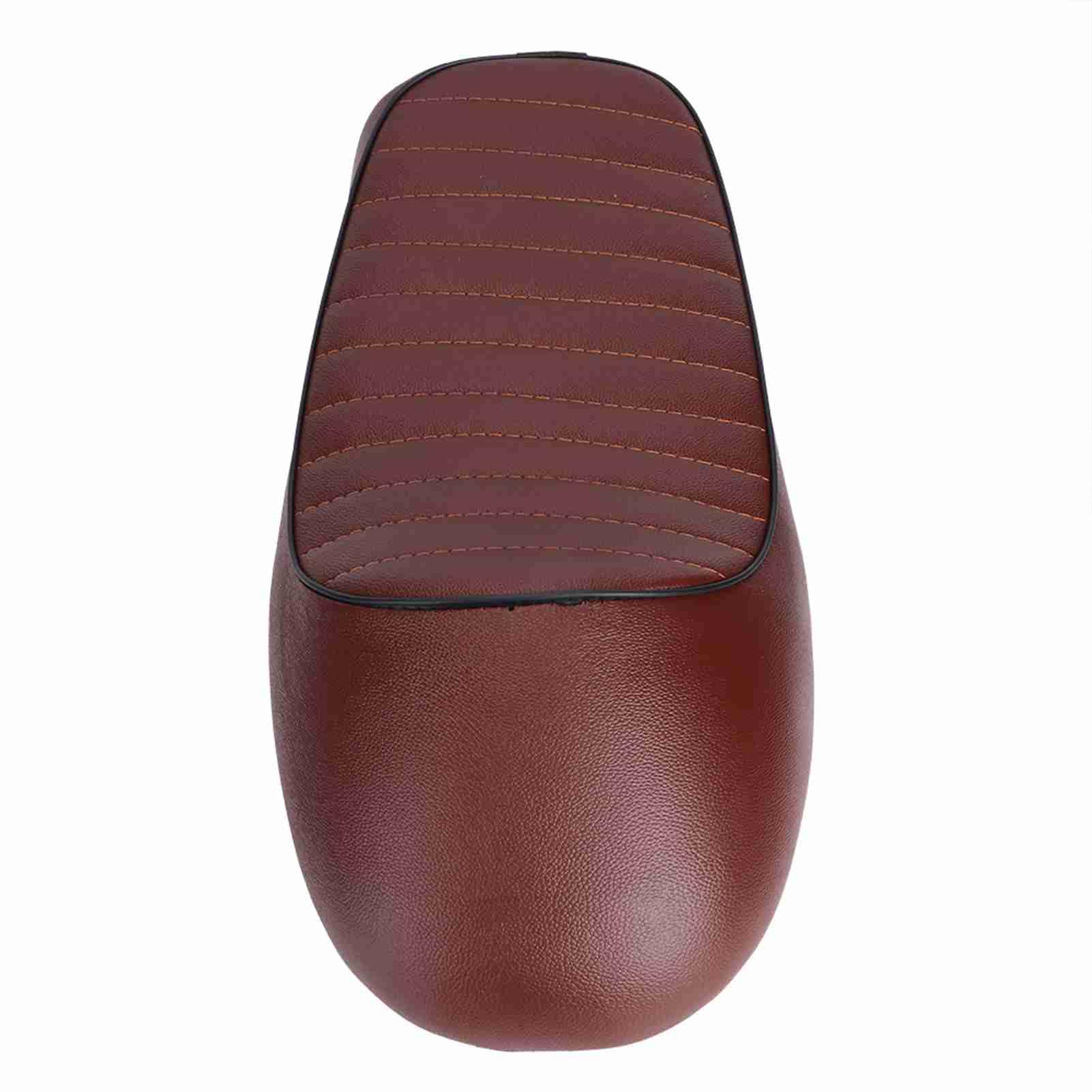 sitzbank Duokon Halterungen Sattel, PU Diodenanzeigeer Vintage Cafe Racer Sitz Flaches Sattelkissen für CG125 GN CG CB400SS(A1)