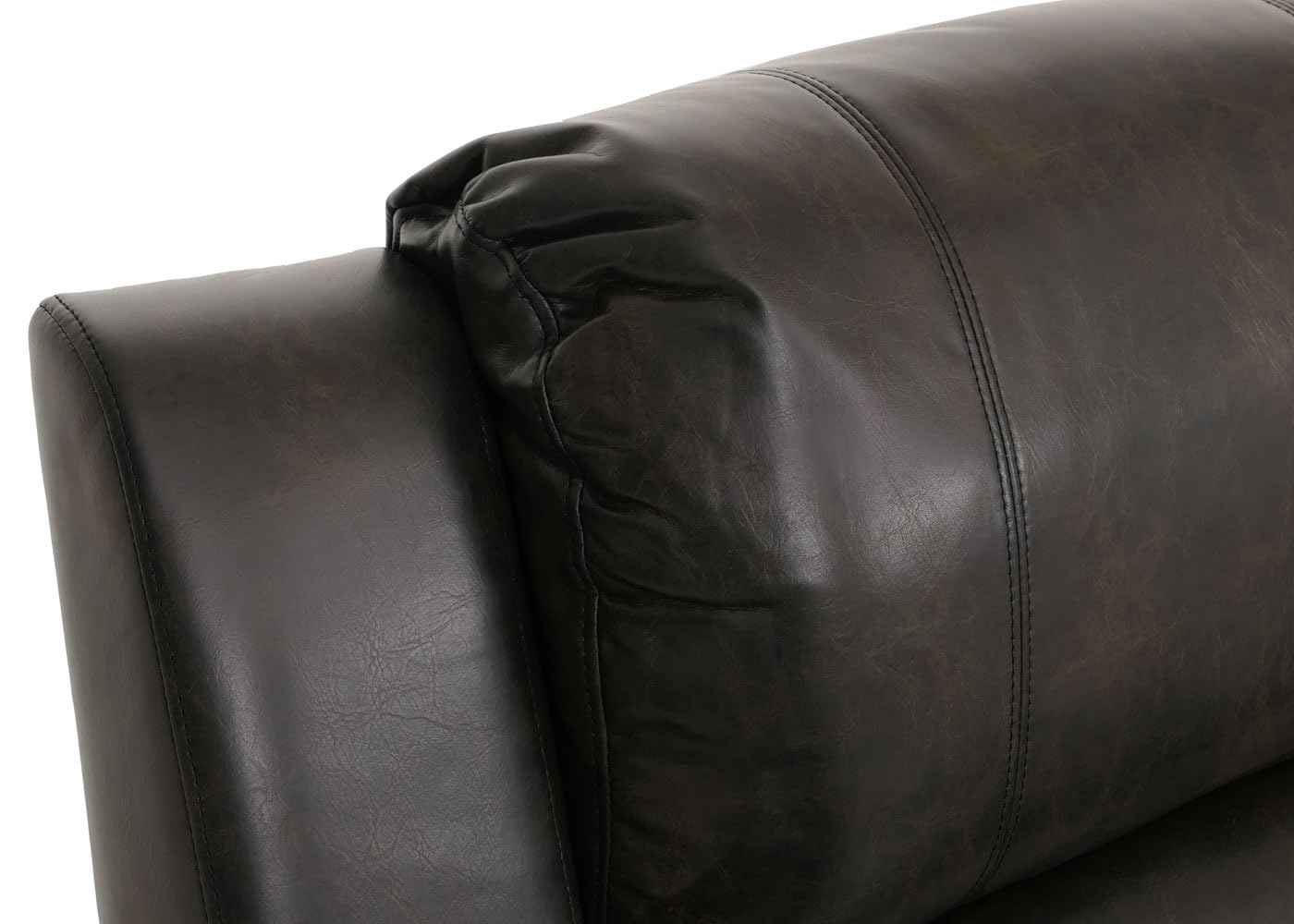 Mendler 2er Kinosessel HWC-H29, Relaxsessel Fernsehsessel Zweisitzer, Getränkehalter Soft Touch Kunstleder MVG - schwarz-braun