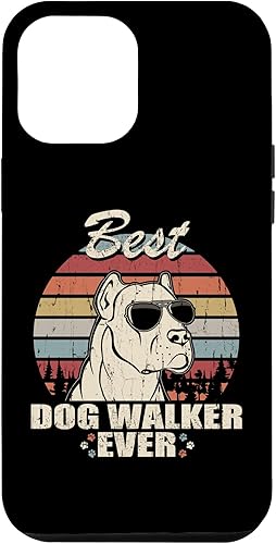 Vista 13 de iPhone XS Max Dogo Argentino Best Dog Walker Ever Funny Quote Vintage Case
