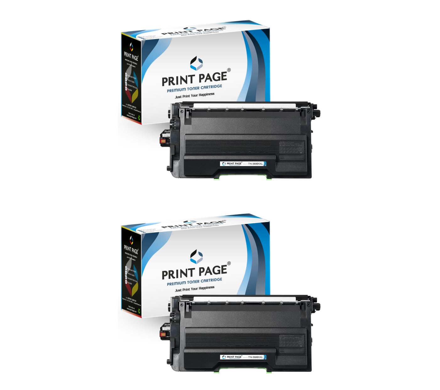 Print Page TN-3608XXL Toner Cartridge (Print 12000 Pages) Compatible for Printers HL-L5210DN, HL-L5210DW, HL-L6210DW, HL-L6415DW, DCP-L5510DN, DCP-L5660DN, MFC-L5710DN, MFC-L5710DW, L5915DW (Set of 2)