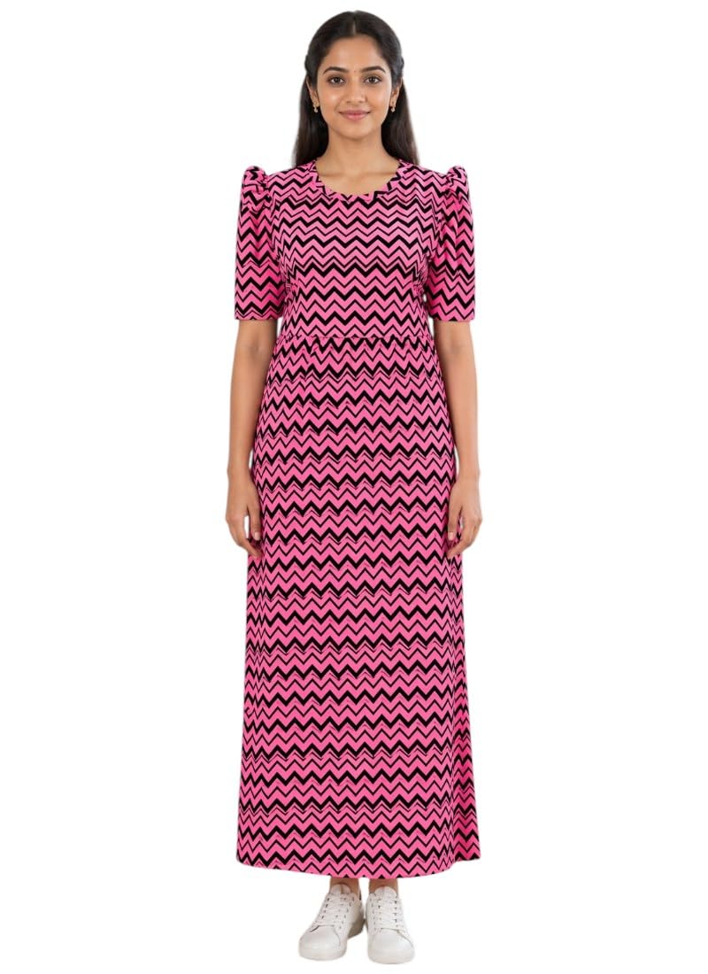 Women Zipless Maternity Feeding Maxi | Lounge wear|zipless Feeding Nightdress| Nursing Maxi Dress| Feeding Cotton Nighty| Pre & Post pragnancy Dress-image-29