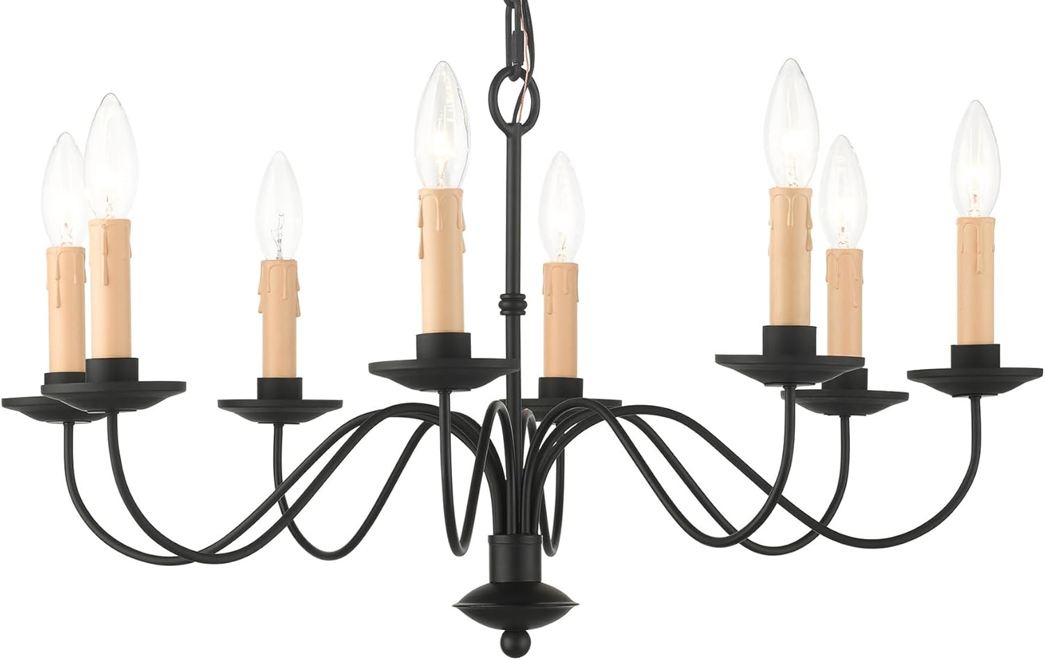 Livex Lighting 4468-04 Heritage 8 Light Black Chandelier