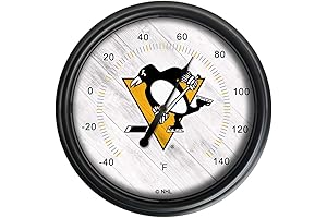 Pittsburgh Penguins Indoor/Outdoor LED Thermometer: Accurate Temperature Monitoring for True Hockey Fans