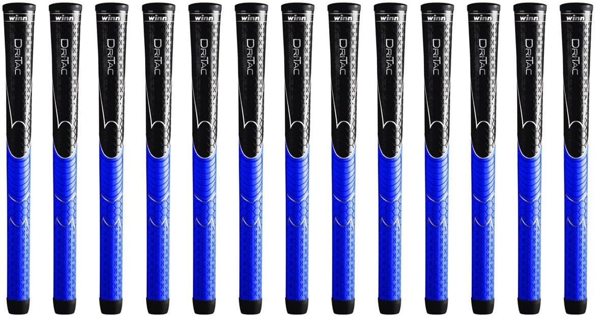Winn Dri-Tac Golf Grip Bundle – 13-Piece Set – Non-Slip, All-Weather Performance – Soft, Cushioned Feel for Comfort & Shock Absorption – Durable WinnDry Polymer – Available in Multiple Sizes