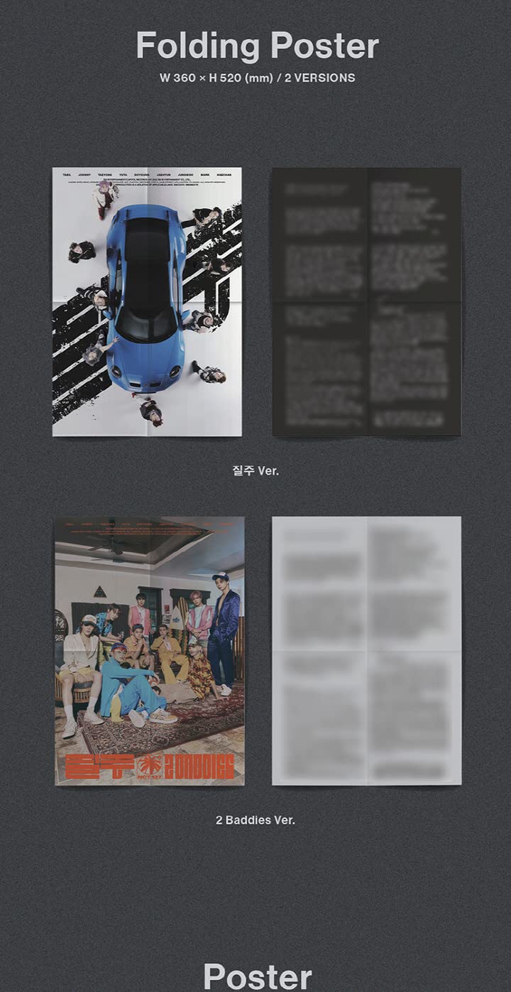 NCT 127 2 Baddies 4. album fotoksiążka wersja płyty CD + plakat + składany plakat na opakowaniu + broszura + pocztówka + naklejka + fotokarta+śledzenie losowe