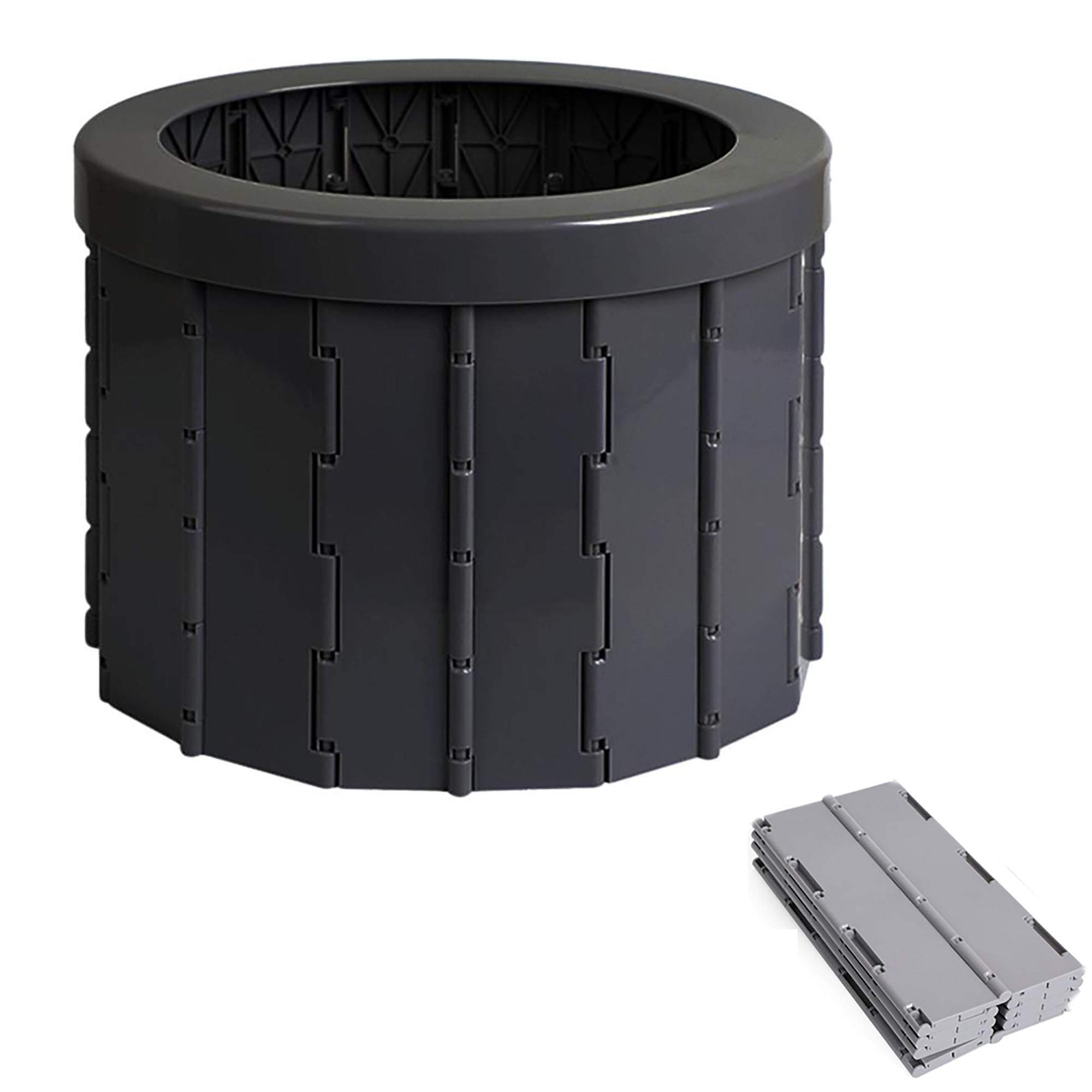 Toilette pliante en plein air avec WC de camping noir transportable