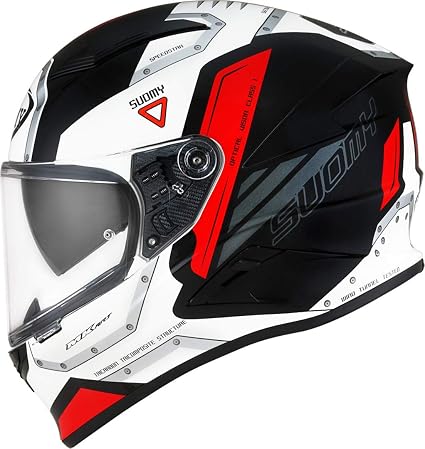Suomy Speedstar Airplane Casco Bianco/Nero/Rosso : Sport e tempo libero