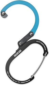 GEAR AID HEROCLIP (Large) Carabiner Gear Clip and Hook for Hanging Heavy Duty Items, Camping Backpacks, Suitcases, Kayaks, Bicycles and More