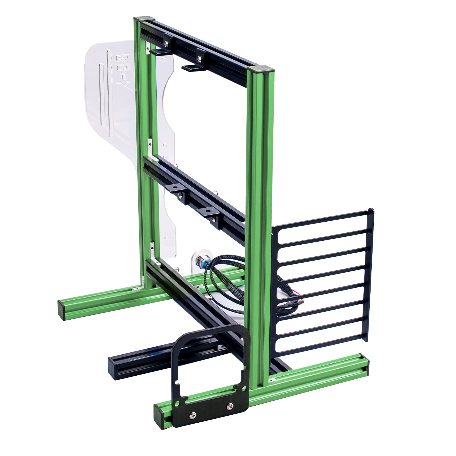 Aluminum Open Computer Case Bracket, Large Internal Space (#1) | Eccellente dissipazione del calore, adatto al fai da te, supporta ATX, M ATX, ITX, robusta struttura in alluminio