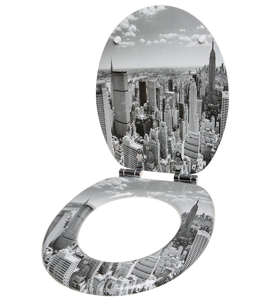 Sanilo Deska sedesowa wolnoopadająca, wiele nowych desek sedesowych do wyboru, łatwy montaż, stabilne zawiasy, Skyline New York