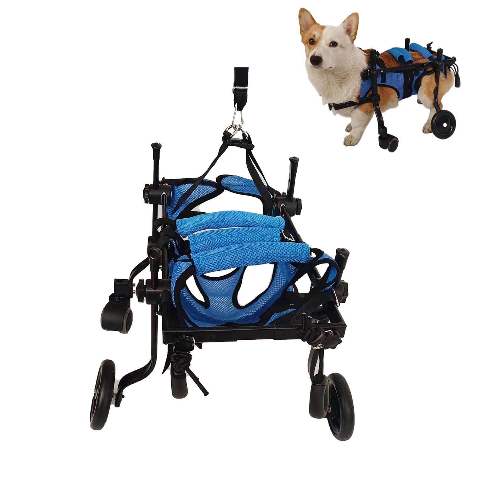 Amazon.co.jp: 小型犬・猫用調節可能4輪犬用車椅子 チワワなどの子犬用