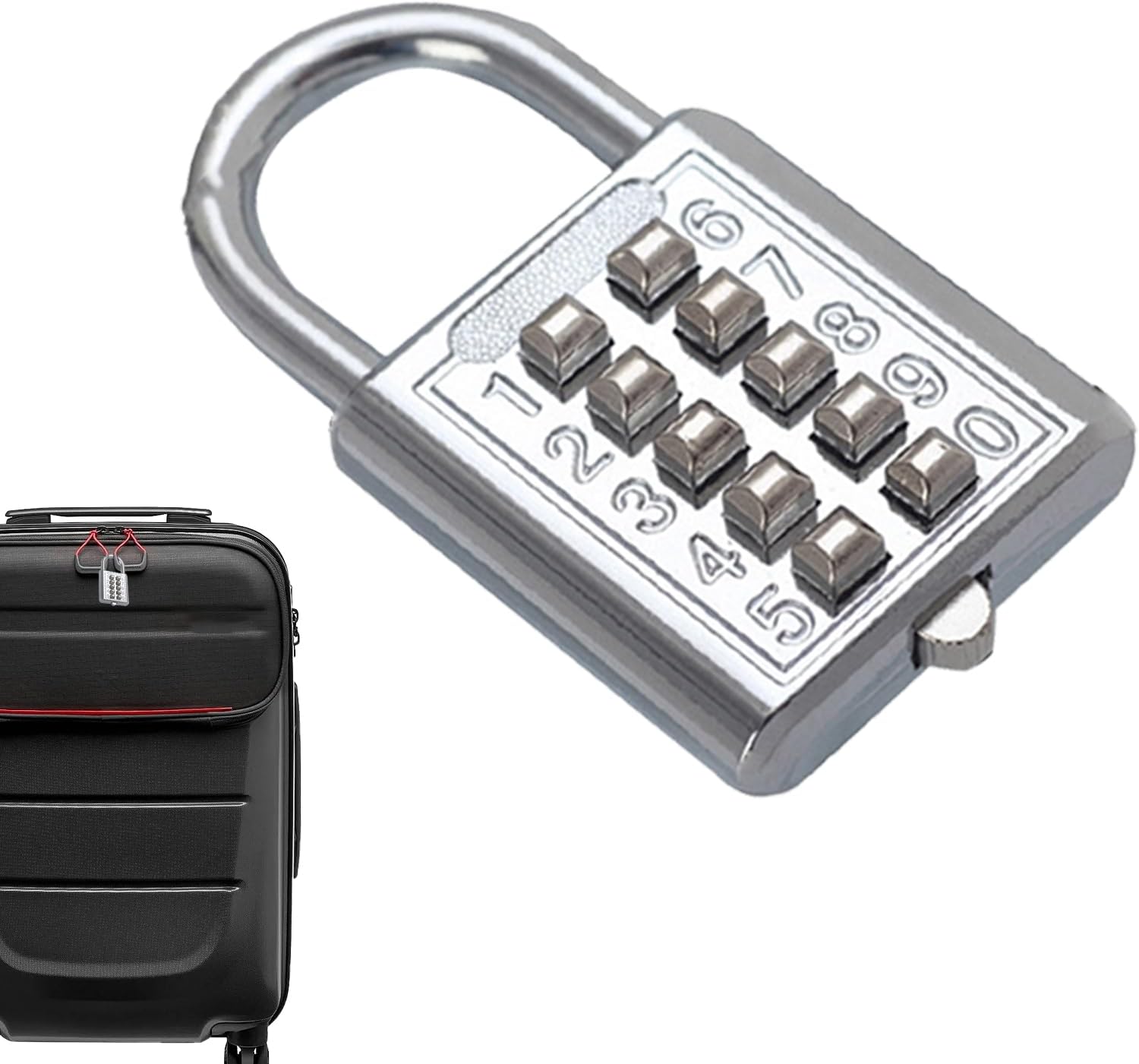 School Locker Lock - 8/10 Digits Small Locker Lock - Combination Security Padlock,Outdoor Digital Code Padlock