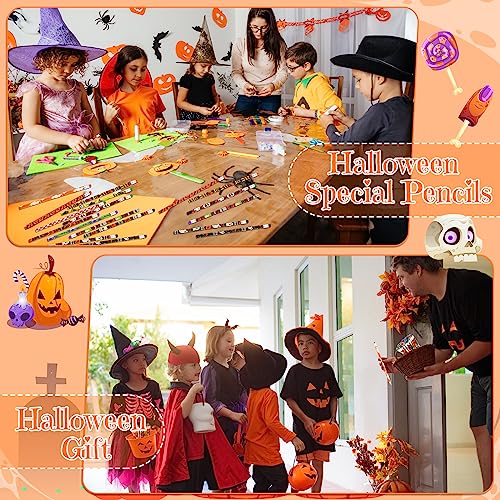 Chivao 240 lápices de Halloween con borrador miniatura 4