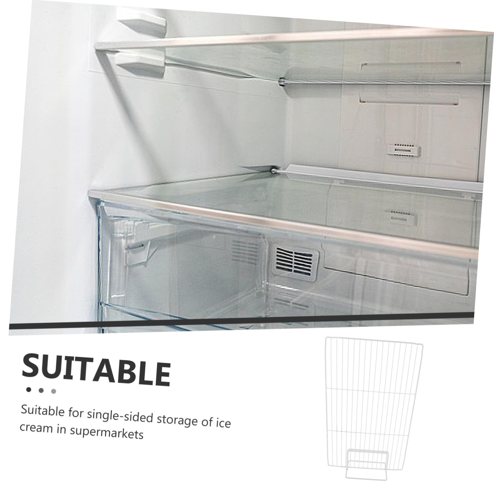 Luxshiny Separador Diseño de Malla Ventilada para Congelador y Refrigerador de Hierro Divisor Eficaz para Organización en Congeladores Domésticos y Supermercados