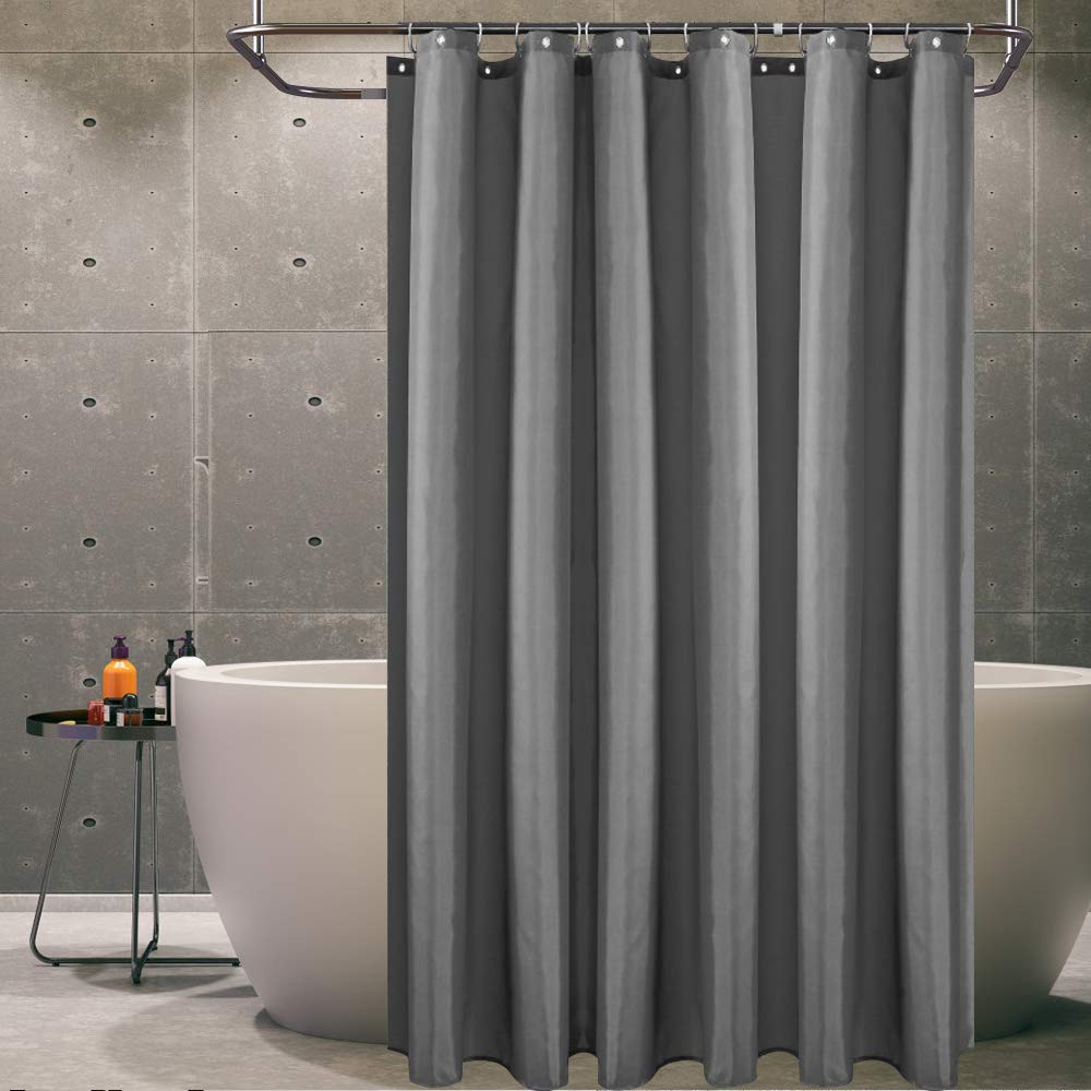 M-K Duschvorhang Aus Polyester, Wasserdicht & Schimmelresistent – 210 X 180 Cm, Weiß, Umweltfreundlich