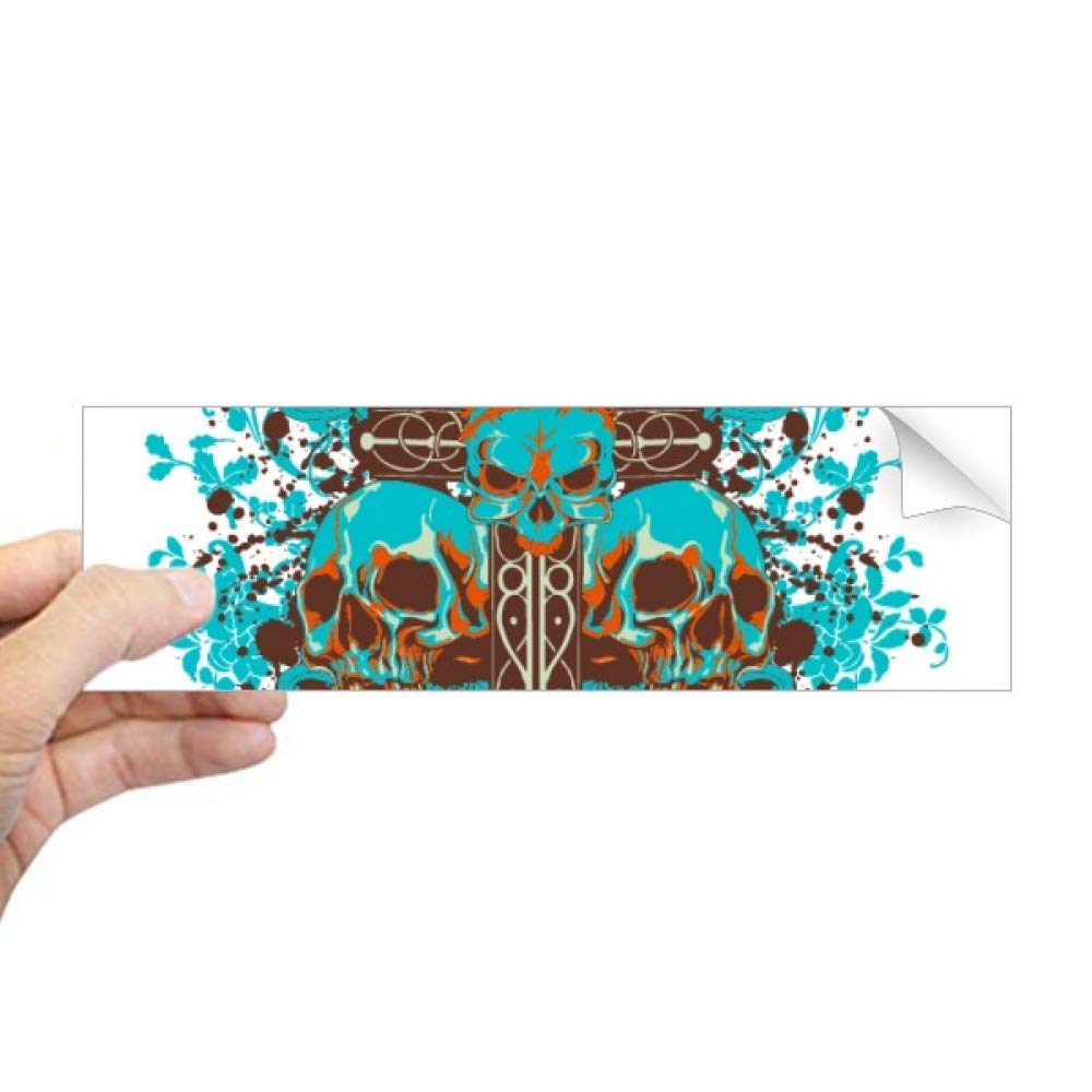 Sticker Crâne Graffiti Décoration Urbaine pour Personnaliser Votre Notebook et Fenêtre