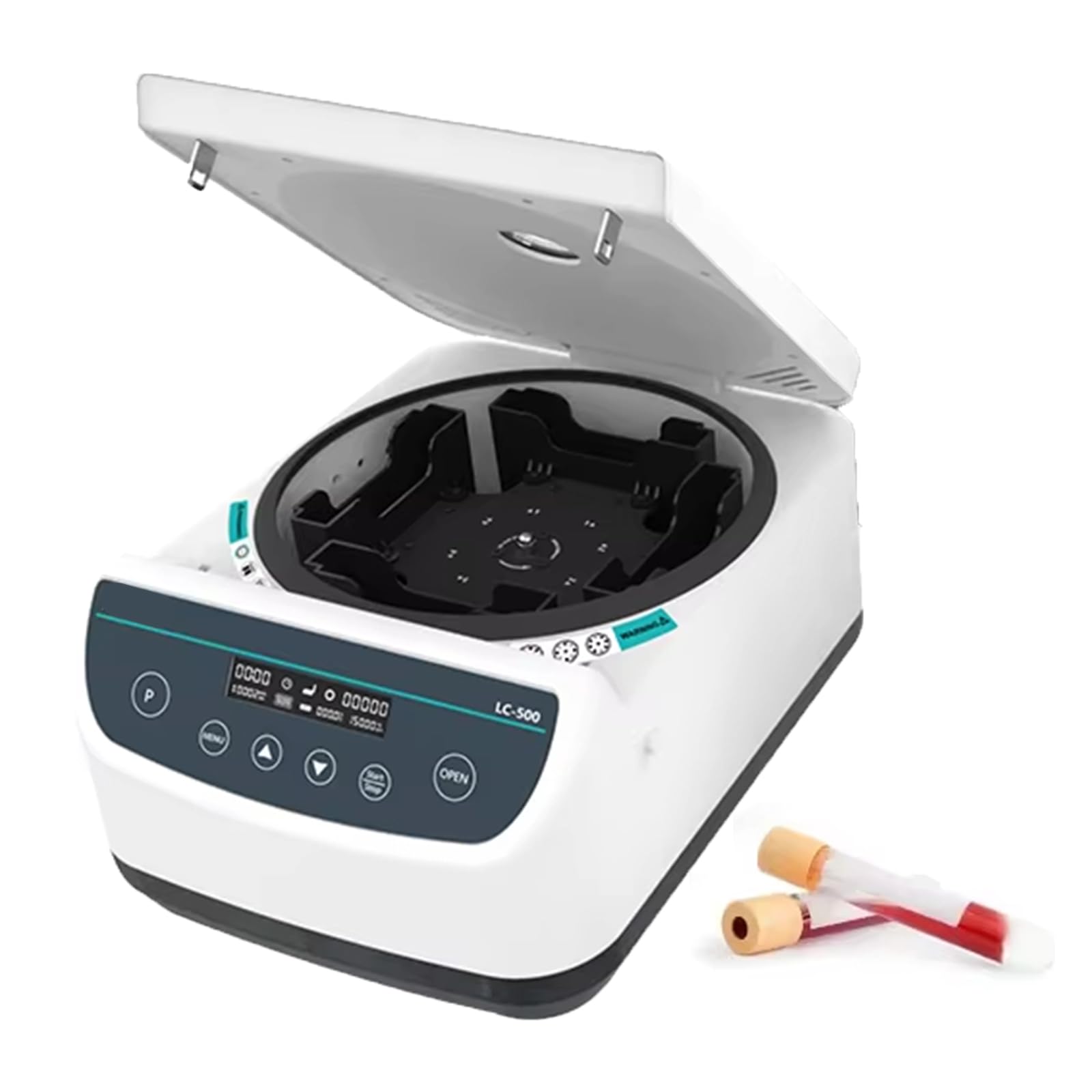 Centrifugeuse de laboratoire de table avec minuterie, protection contre l'ouverture du couvercle, protection contre les chocs, plage de vitesse 500-4000 tr/min,LC500-6