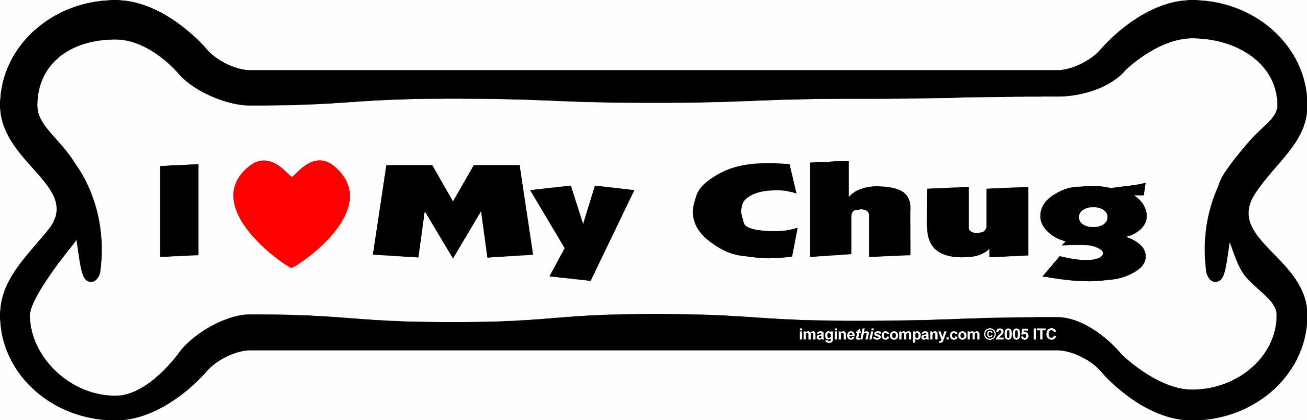 I Love My Dog Magnet Imagine This Company I Love My Breed Bone Shaped Pet Magnet; - Import It All Black Dog Car Magnet - Foto 2