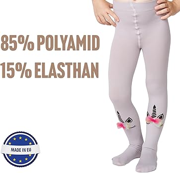 Collant Fille Oliver G 3/4 Ans – Gris à Motifs étoiles Et Licornes, Coton Bio