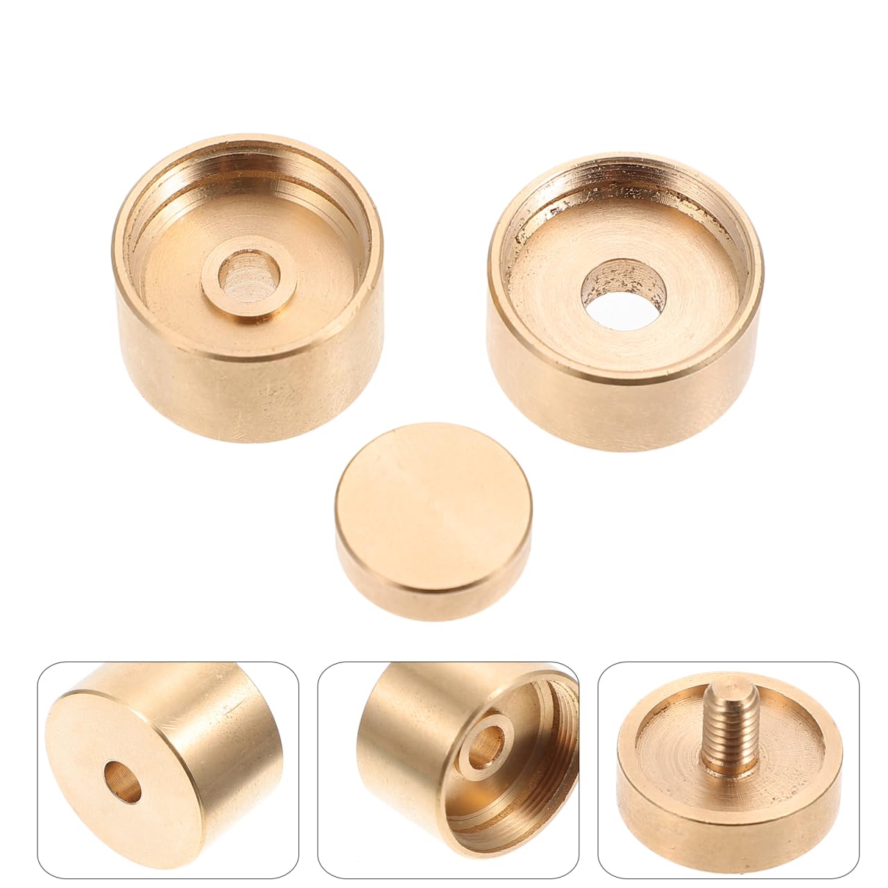 Cubiertas De Botones De Trompeta De Cobre Dorado Juego De Tapas Para Pistones Accesorios Para Instrumentos Musicales Con InstalacióN FáCil Y DiseñO Elegante