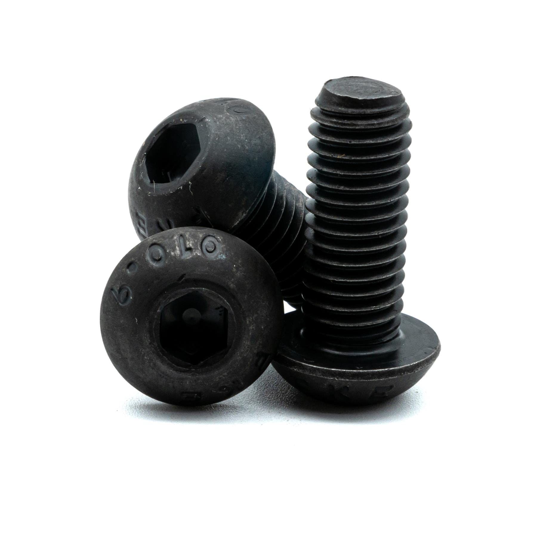 Hippo Hardware M4 (4mm X 8mm) Button Head Screws Black High Tensile 10.9 Hex Allen Socket Bolts (Pack of 100)