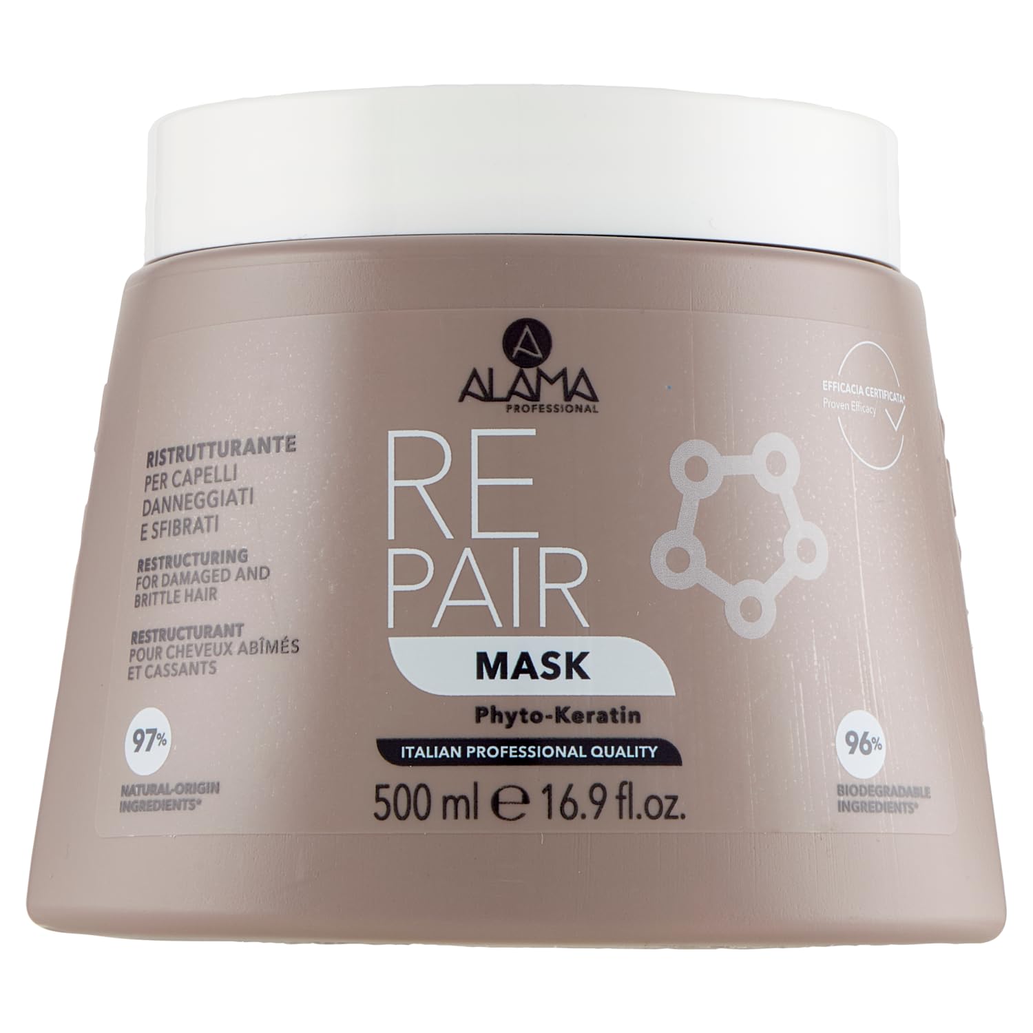Alama professional Alama Repair - Maschera Ristrutturante Per Capelli Danneggiati, 500ml