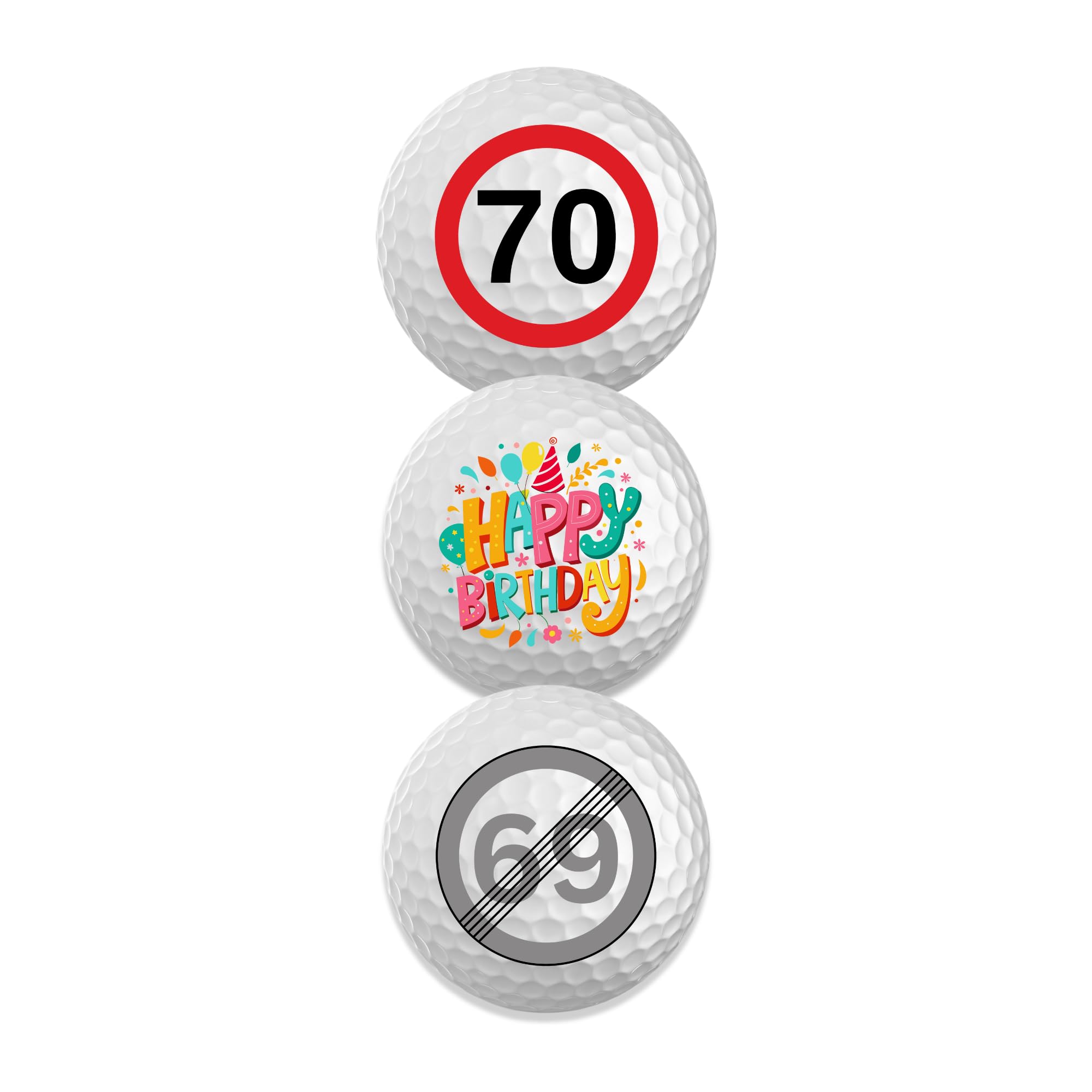 Titleist TruFeel Juego de 3 Pelotas de Golf Feliz Cumpleaños