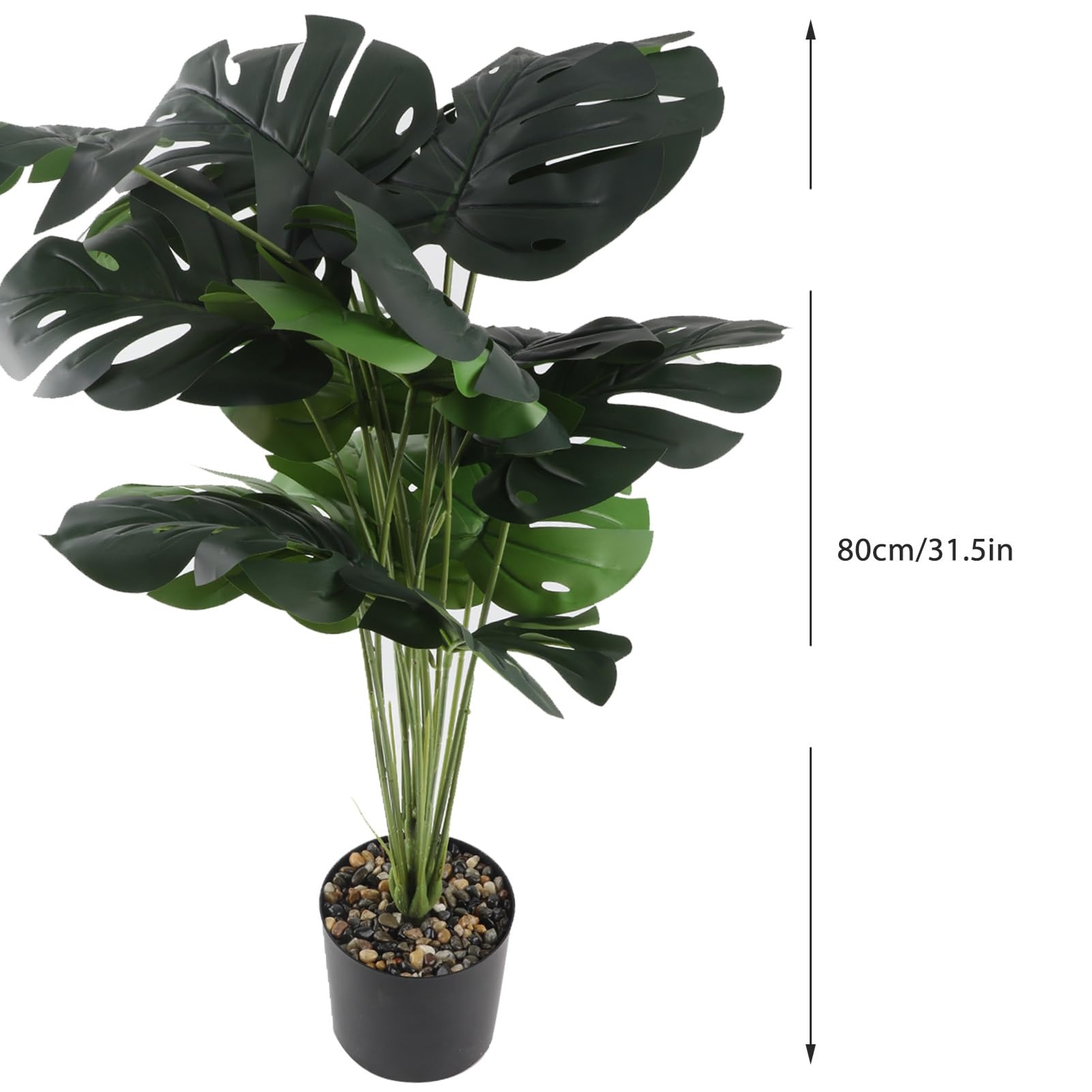 Monstera Artificial Monstera Planta Realista 18 Hojas de Plástico Falta de Plástico para Mantenimiento Interno, para Atacar en el Ministerio del Interior