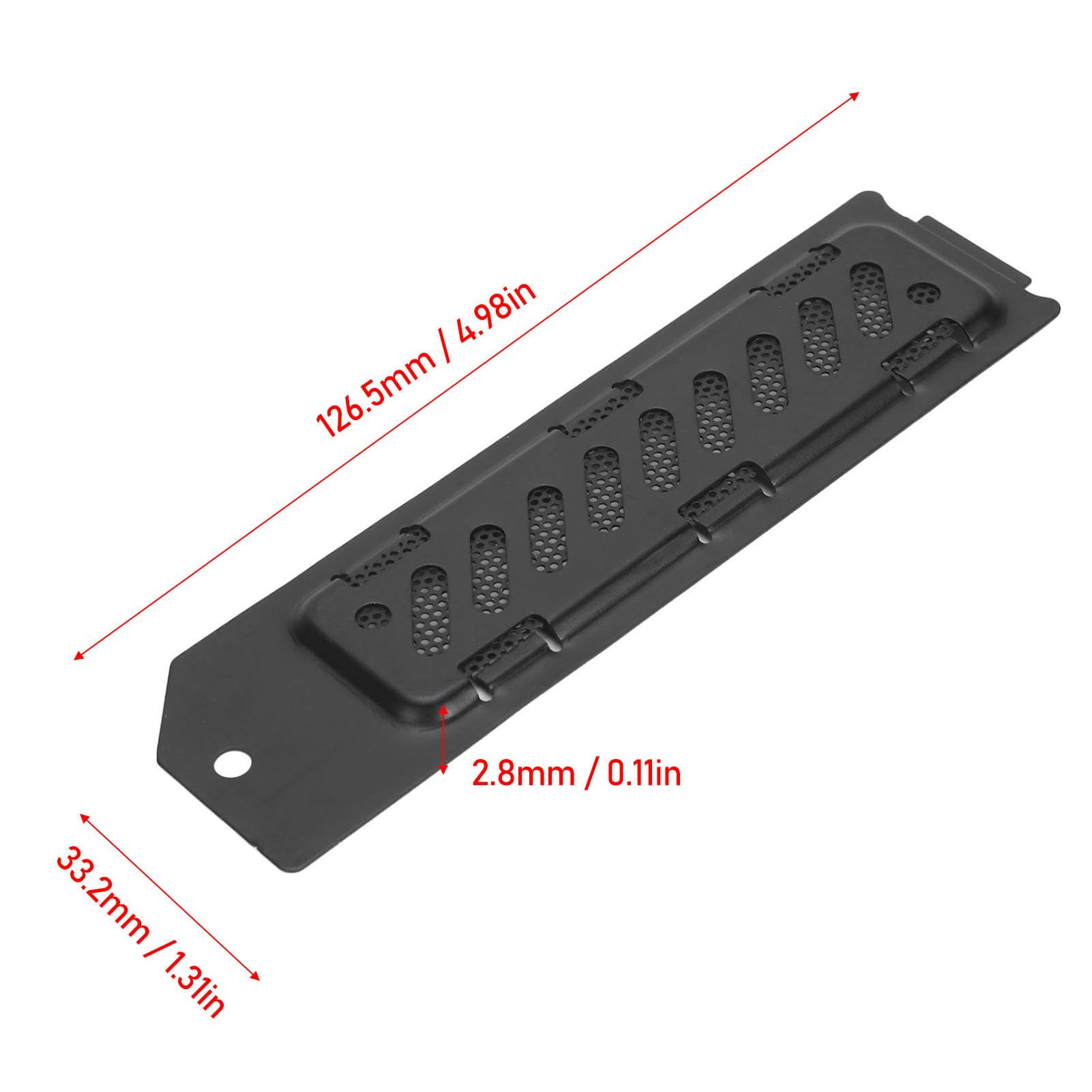 Copertura Antipolvere per Slot di Estensione SSD Slim M.2, Copertura per Dissipazione del Calore in Metallo in Lega di Alluminio con Fori di Ventilazione (BLACK)