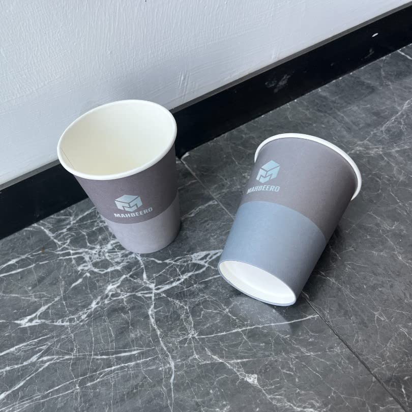 Lot De 50 Gobelets à Café Jetables En Papier Biodégradables De 355 Ml Avec Couvercle (bleu