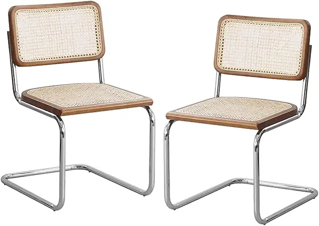 JLVAWIN Rattan Dining Chairs Set of 2 - Modern Kitchen & Dining Room Seating