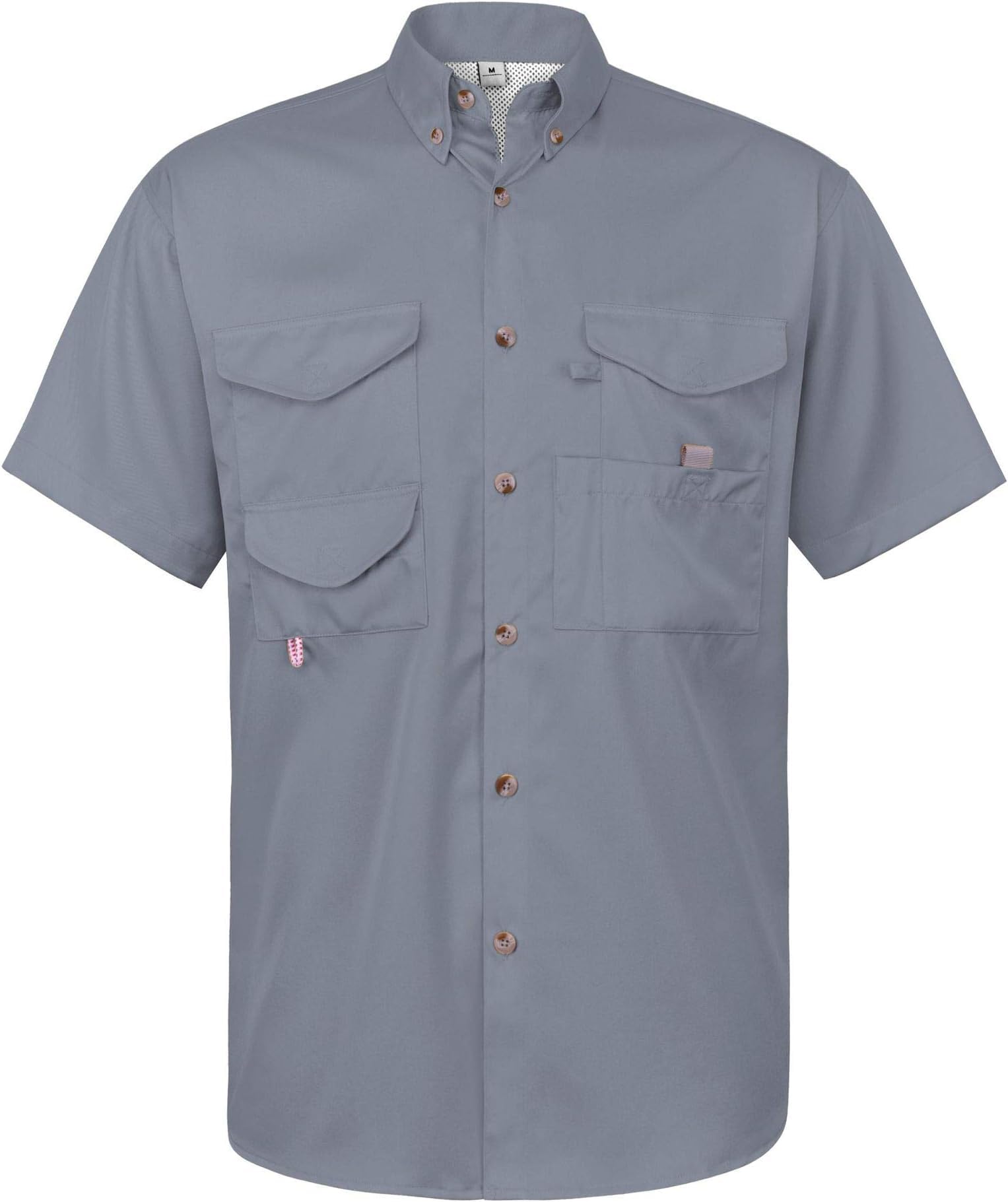 Short Sleeve Fishing Shirt Wicking Fabric Sun Protection Casual Button Down Shirts