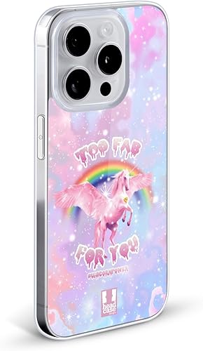 Miniatura 2 de Head Case Designs Too Fab Unicorn Power! Funda de gel suave compatible con Apple iPhone 13 Pro