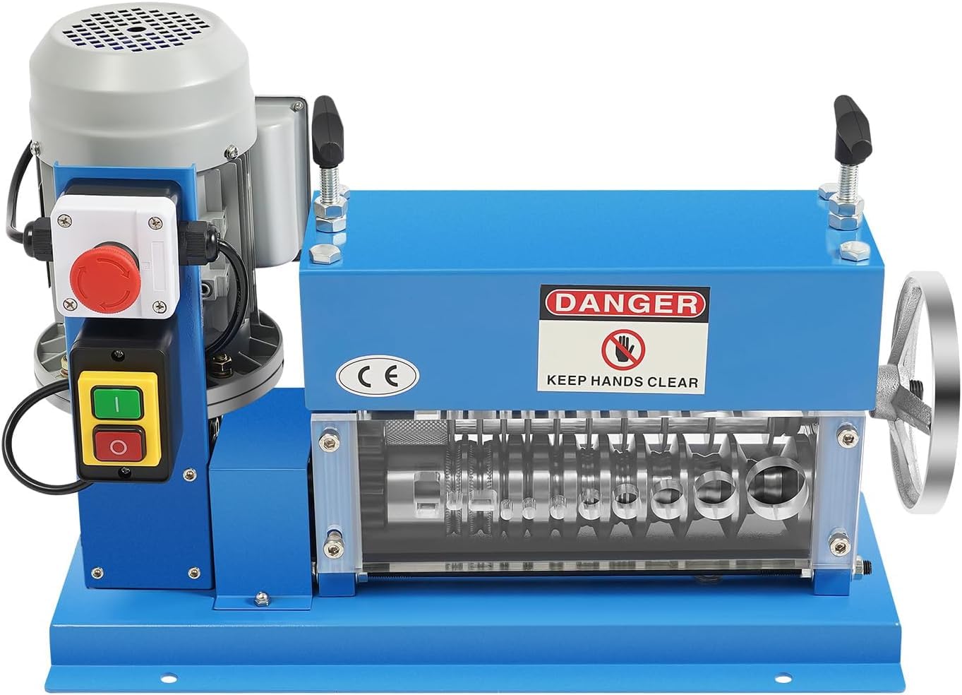 Máquina Pelacables Eléctrica 370W, Pelacables Automático 20 m/min, 11 Canales para 1.5-38mm (0.06-1.5") Reciclaje de Cobre de Desecho y Procesamiento de Harness de Cableado