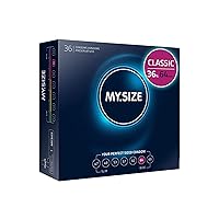 MY.SIZE Preservativi classici misura 6 | 64 mm di larghezza | 36 pezzi confezione