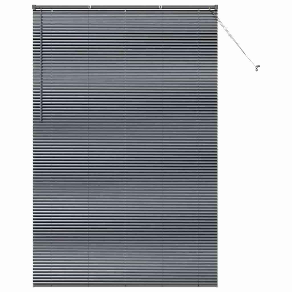 Stores Vénitiens Aluminium Gris Foncé 220 x 140 cm | Lames Réglables, Nettoyage Facile, Pour Cuisine Salon Bureau, Montage Intérieur