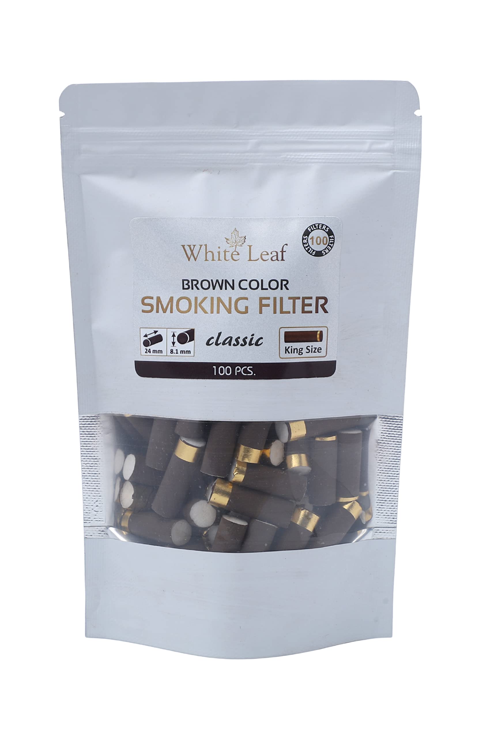 King Size Smoking Filters (24 MM*7 MM Filter) 100 Filters/Pack