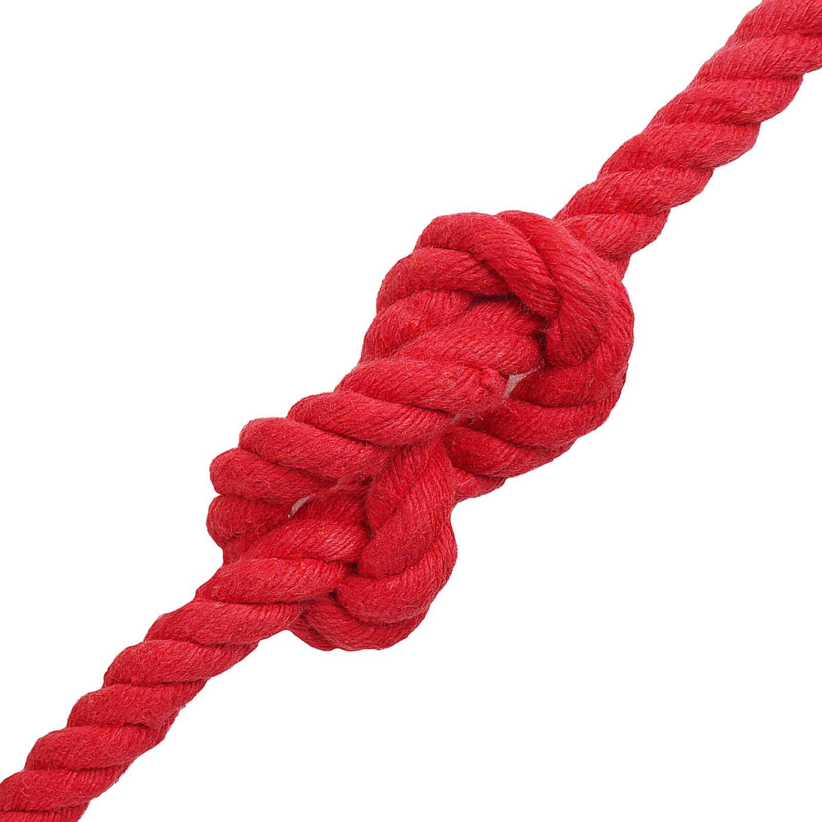 Cuerda de algodón rojo 1,2 x 1,2 x 5000 cm cuerda
