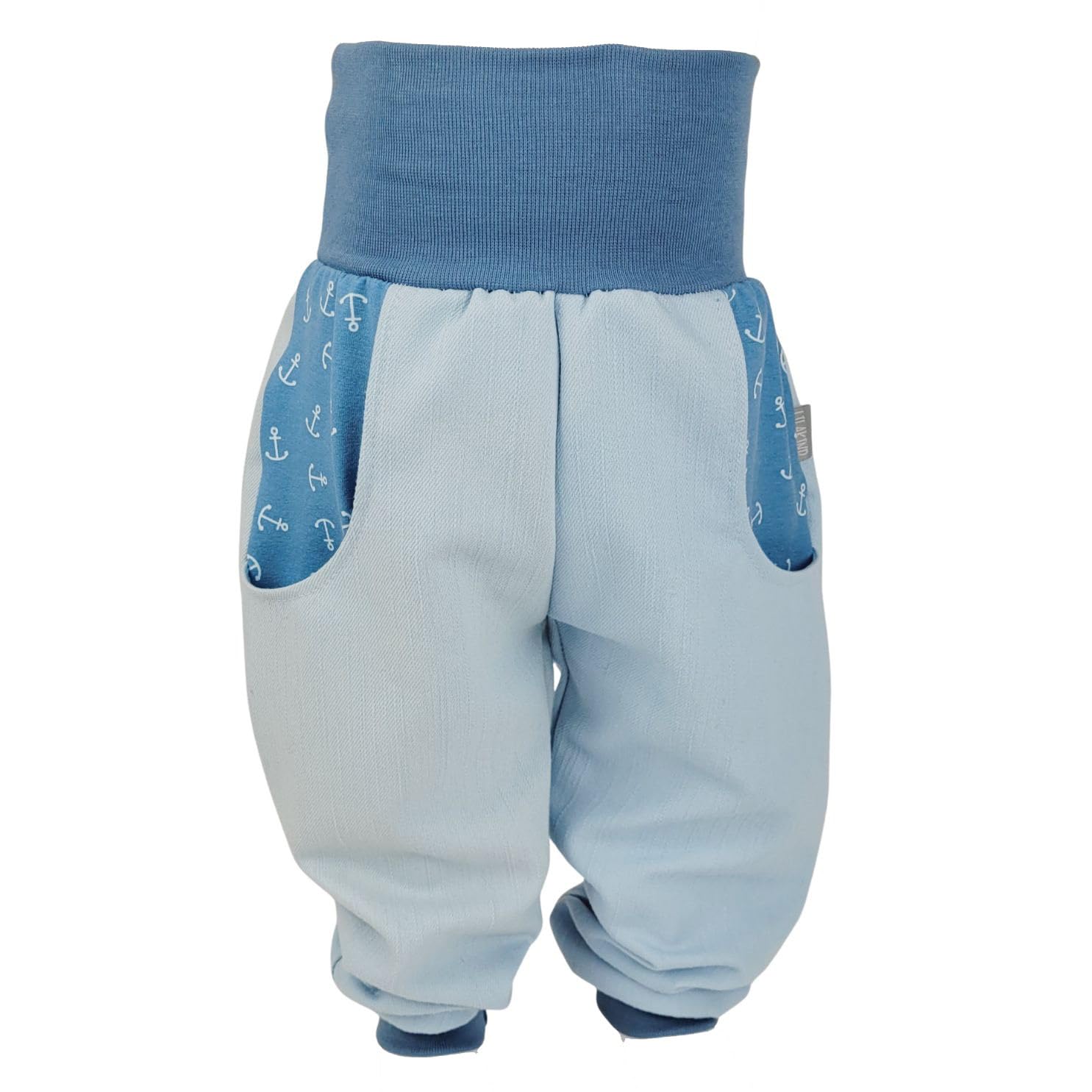 Lilakind Jeanshose Kinder | Pumphose mit Anker-Taschen | Babyhose Kleinkindhose | Baumwolle & Elasthan | Handgefertigt