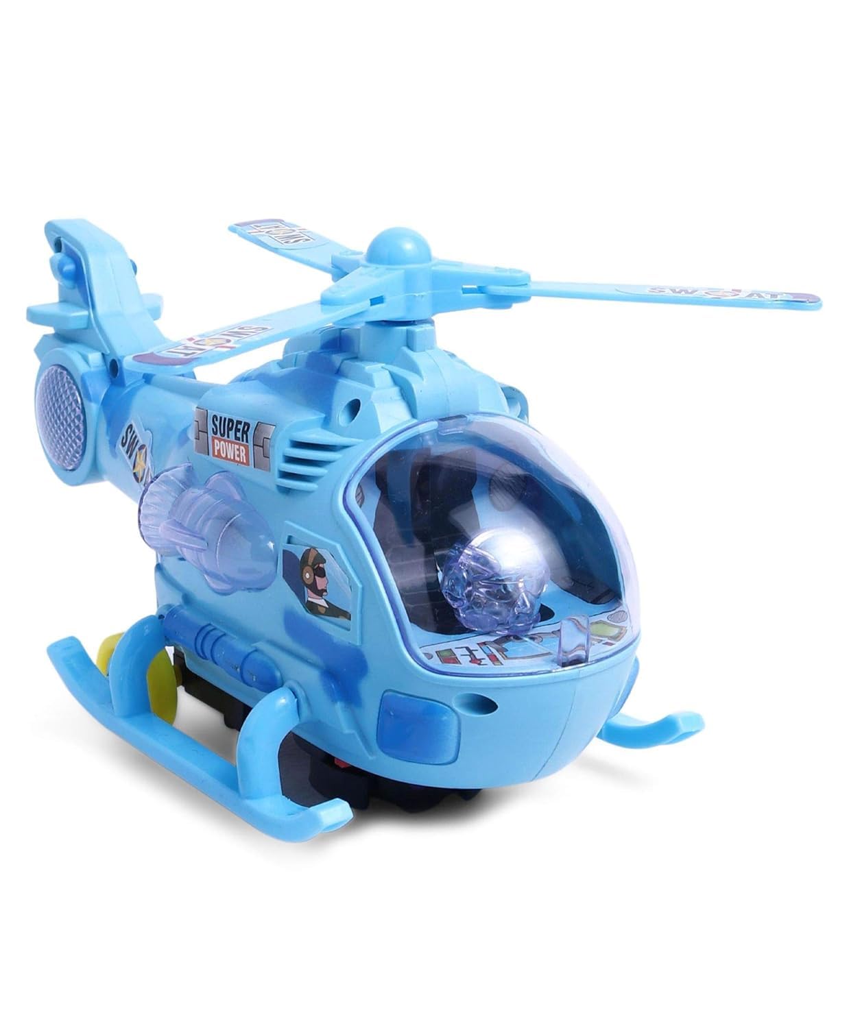 KRIREEN Helicopter Hunting Aviation Aircraft with Attractive Colour, Flashing Lights and Realistic Sounds, Bump and Go Action Toys for Boys and Girls, (Blue) (B0CRRTK6KB) Amazon Price History, Amazon Price Tracker