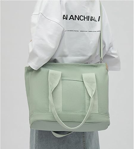 Miniatura 7 de Small Tote Bag with Zipper Large Tote Bag for Women,Canvas Crossbody Shoulder Bag Satchel Hobo Messenger Bag with Pockets