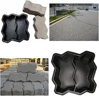 Kit 10 Forma De Bloquete 24x10x6cm Paver 16 Lados Molde Bloco De Concreto