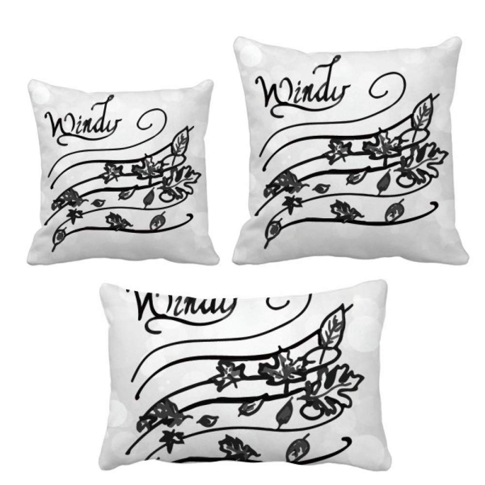 Housse de coussin peinte à la main avec motif venteux artistique unique