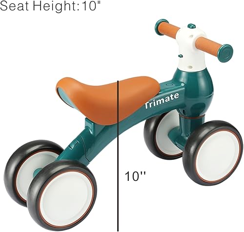 Miniatura 4 de Trimate Bicicleta de equilibrio Baby Walker, rojo vino, juguete perfecto para niños de 1 año, con 4 ruedas, ideal para niños y niñas (12-24 meses)