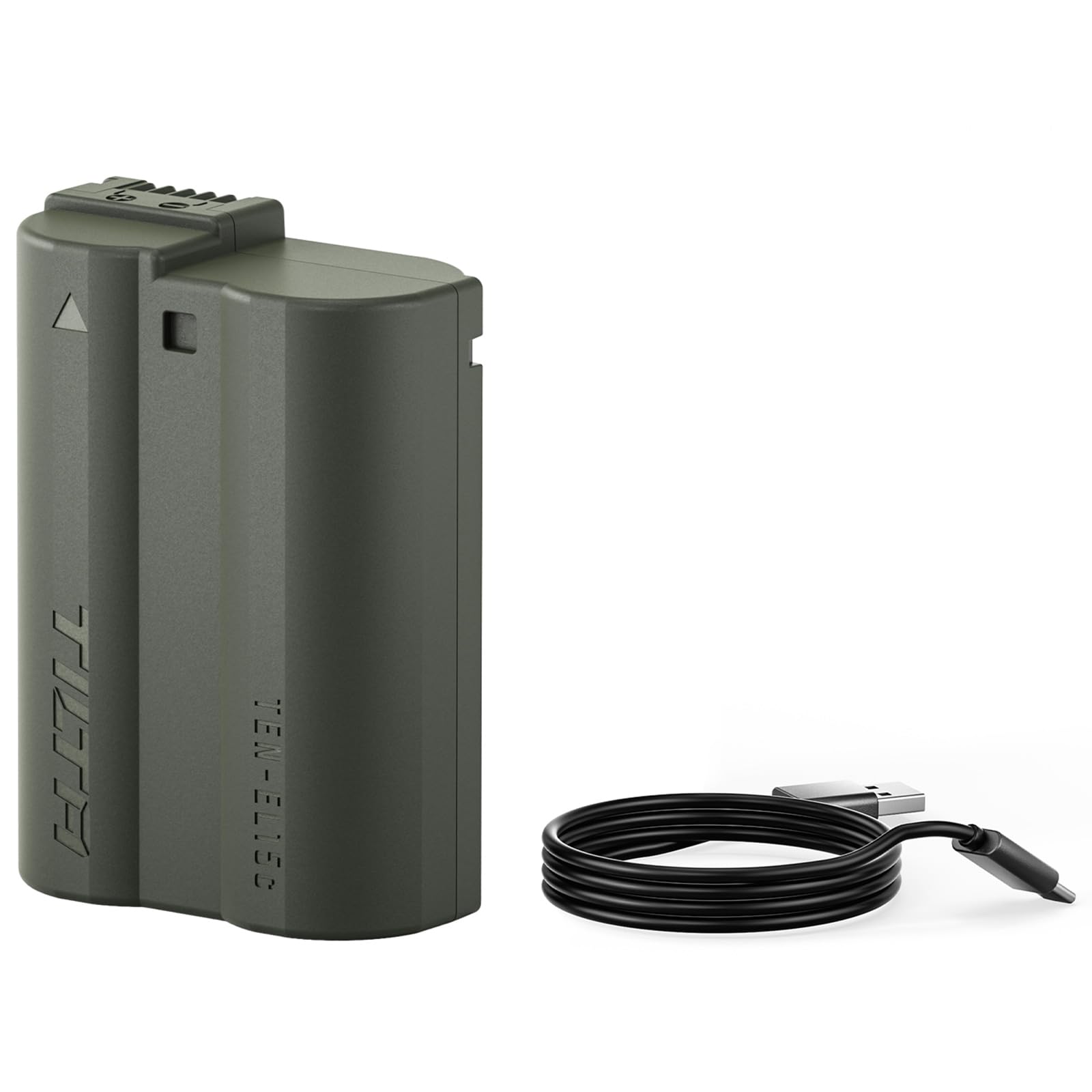 Batería Recargable Tilta EN-EL15C con Entrada USB-C (2400 mAh) | Compatible con Nikon Z8, Zf, Z7II, Z6II, Z7, Z6, Z5, D850, D810, D750, D610, D500, D7500, D7200 TEN-EL15C-GN