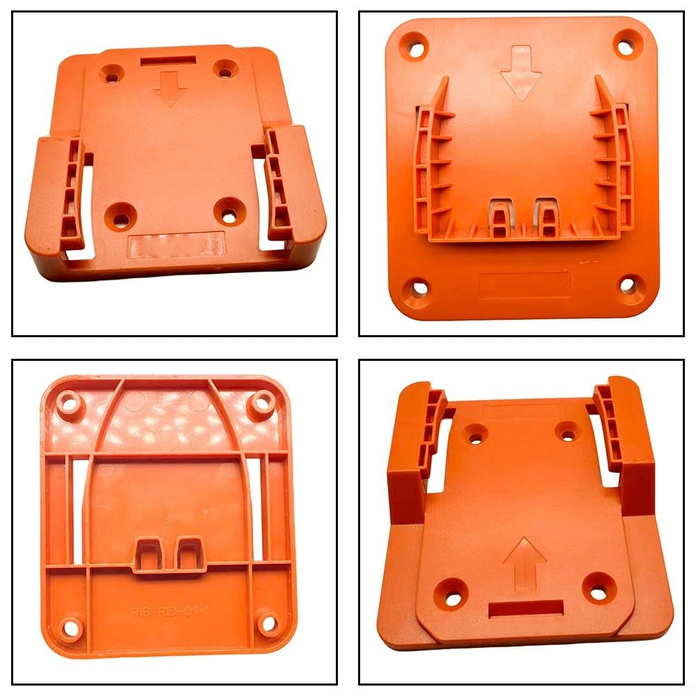 FACULX Battery Hanger For Ridgid And 18V Tools, Plastic Drill Rack Set, Space-Saving Storage For Garage And Workshop Organisation, Yellow(3 SET) — view 4