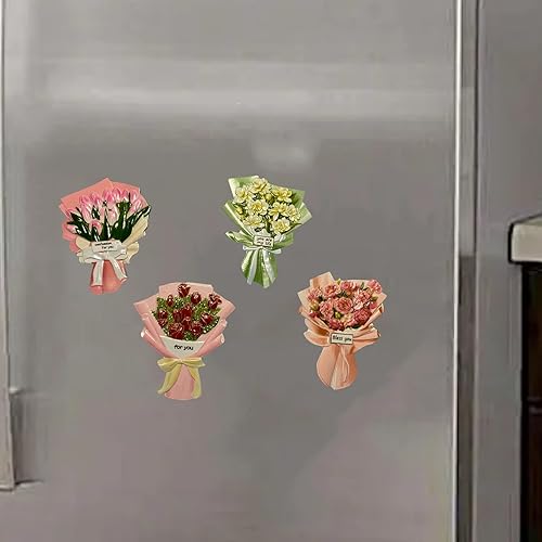 Miniatura 2 de Bonito juego de imanes de resina para nevera, paquete de 4 imanes creativos y divertidos para refrigerador, decoración de cocina y oficina para