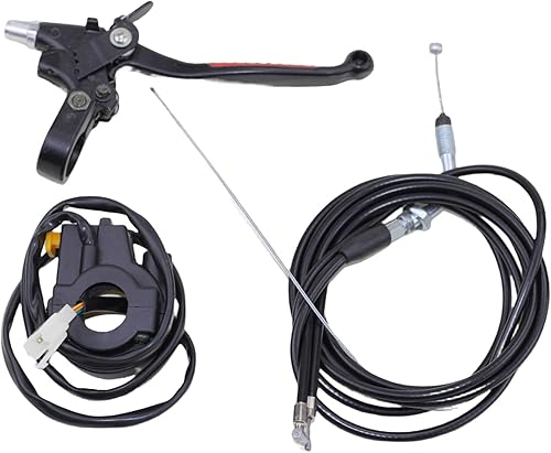 Miniatura 3 de Cable del acelerador de embrague de aleación izquierda palanca de embrague con cerradura manillar empuñaduras del acelerador Winterruptor de apagado